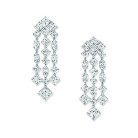 海瑞溫斯頓綺隱Secrets 高級珠寶系列鉆石耳環
