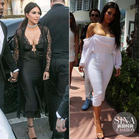 沒有孕肚的金-卡戴珊也會高級的秀性感,偶爾還扮個小清新