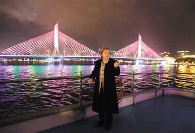 2012年2月3日,德國總理默克爾夜游廣州。 2012年2月3日,德國總理默克爾夜游廣州。