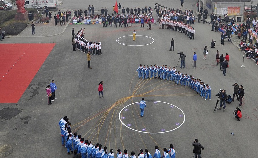 網繩吉尼斯紀錄在四川什邡被打破