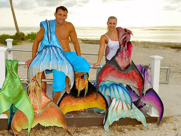 "美人魚情侶"的唯美愛情 "美人魚情侶"的唯美愛情