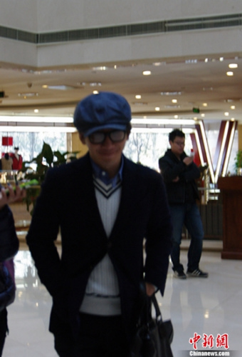 劉謙現身酒店(羅攀 耿慶源攝) 劉謙現身酒店(羅攀 耿慶源攝)