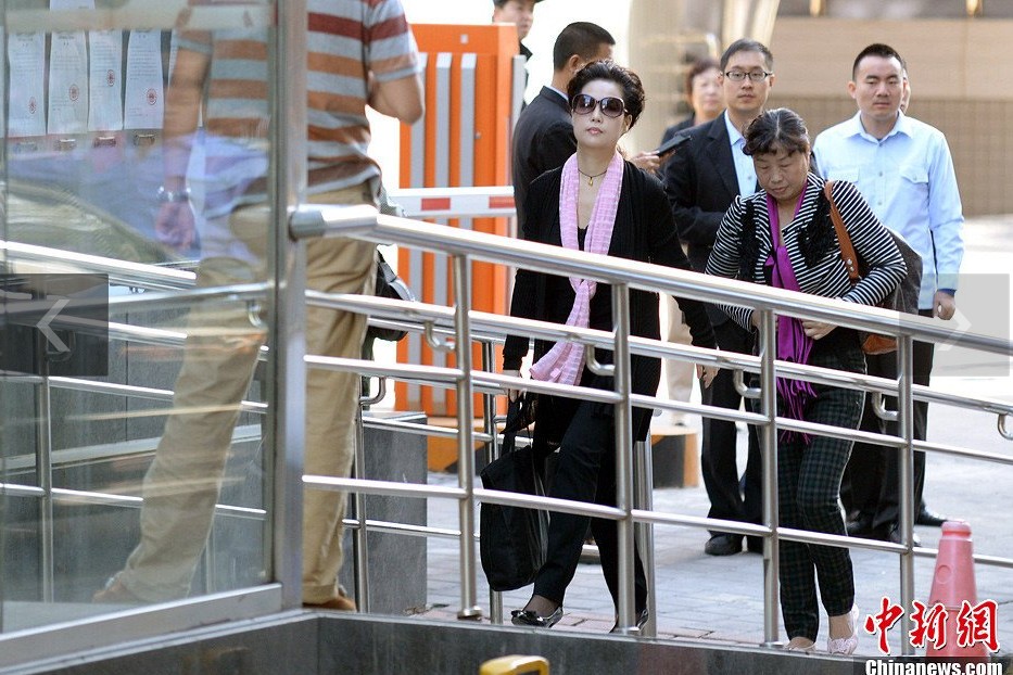 夢鴿現身海淀法院。中新網記者 金碩 攝 夢鴿現身海淀法院。中新網記者 金碩 攝