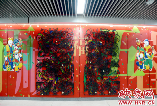 農業南路站《五彩祈福》文化墻局部