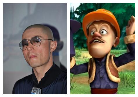 霍建華撞臉光頭強 這畫風差別有點大!(組圖)