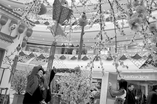 春節(jié)七天假,逛商場成了很多市民的度假方式 春節(jié)七天假,逛商場成了很多市民的度假方式