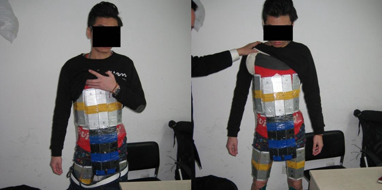 香港一男子身綁94部iPhone入境 香港一男子身綁94部iPhone入境