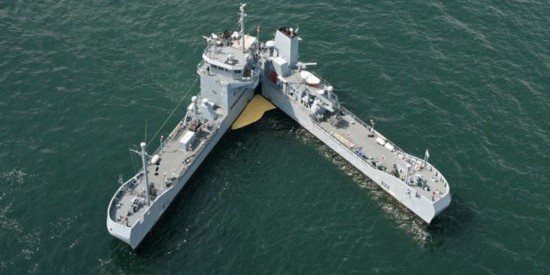 德軍神奇吸油船造型如“剪刀” 德軍神奇吸油船造型如“剪刀”