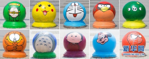 大學校園現卡通路障 大學校園現卡通路障