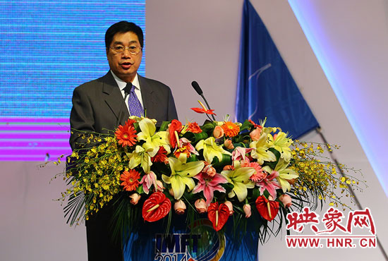 聯合國世界旅游組執行主任祝善忠演講。 聯合國世界旅游組執行主任祝善忠演講。