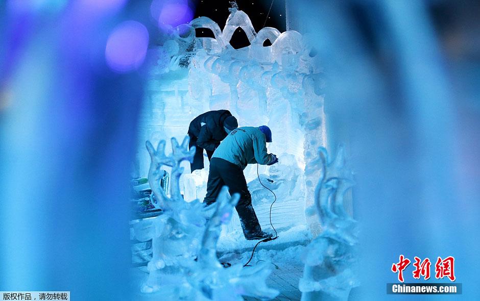 比利時舉辦冰雕節 美輪美奐令人神往 比利時舉辦冰雕節 美輪美奐令人神往