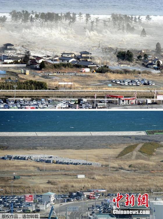日本大地震災區今昔對比圖 日本大地震災區今昔對比圖
