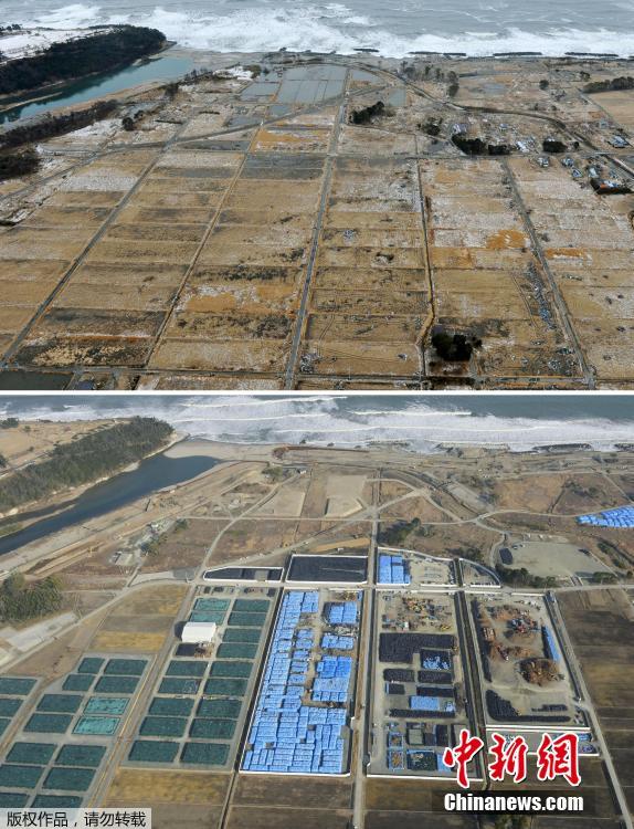 日本大地震災區今昔對比圖 日本大地震災區今昔對比圖