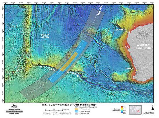 MH370調查員承認找錯地方 優先搜尋區域再次南移 MH370調查員承認找錯地方 優先搜尋區域再次南移