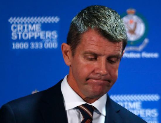 　新南威爾士州州長Mike Baird出席新聞發布會。