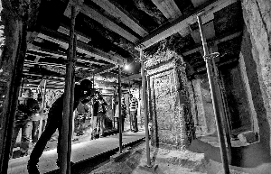 埃及首次向公眾開放的古埃及法老圖坦卡蒙乳母之墓內景。