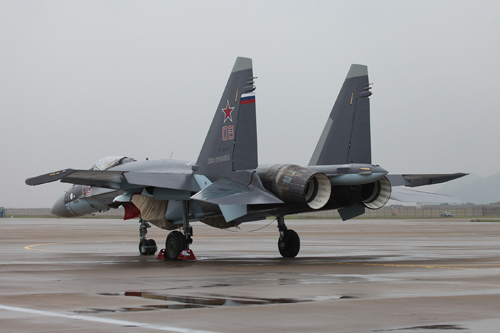 俄羅斯蘇-35飛機 新華社發 俄羅斯蘇-35飛機 新華社發