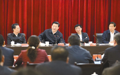 3月18日,習近平聽取蘭考縣教育實踐活動情況匯報,并發表重要講話。 3月18日,習近平聽取蘭考縣教育實踐活動情況匯報,并發表重要講話。